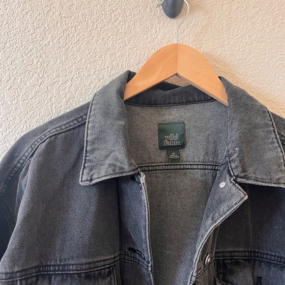 Wild Fable Women’s Oversized Black Denim Jacket NWOT - Picture 2 of 10